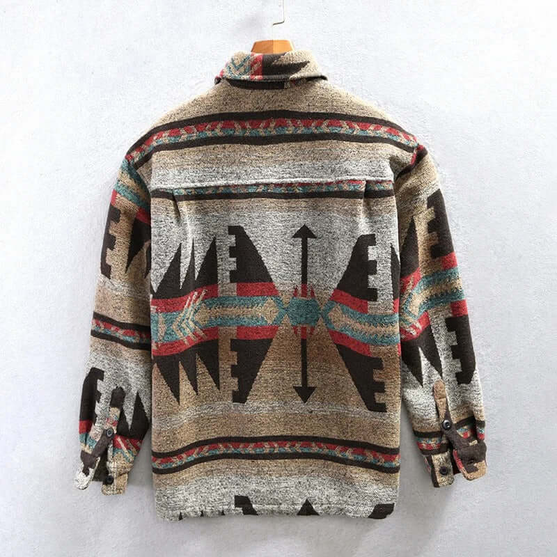 Südwestlicher Aztec-Druck Shirtjacke