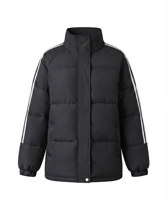 Damen nan sportlicher gesteppten Stadt-Puffer mit ergonomischem Stehkragen und reflektierenden Armstreifen