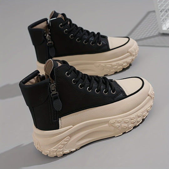 Lässige Plateau Knöchelhohe Sneaker