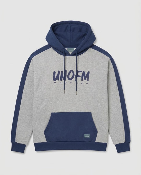 Unisex Oversize-Kapuzensweatshirt mit Kontrastbesatz, Kängurutasche und Daumenlöchern Nord Taschen