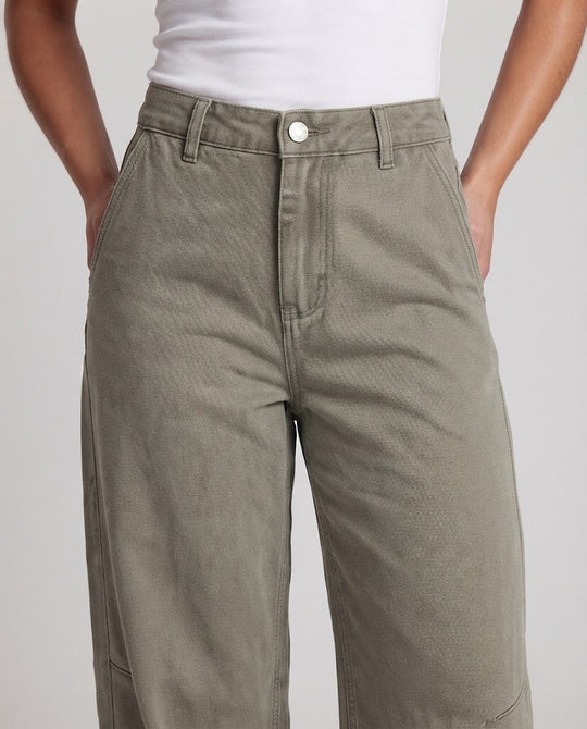 Damen Extraweite Palazzo-Twill-Hose mit markanten Ziernähten Nord Taschen