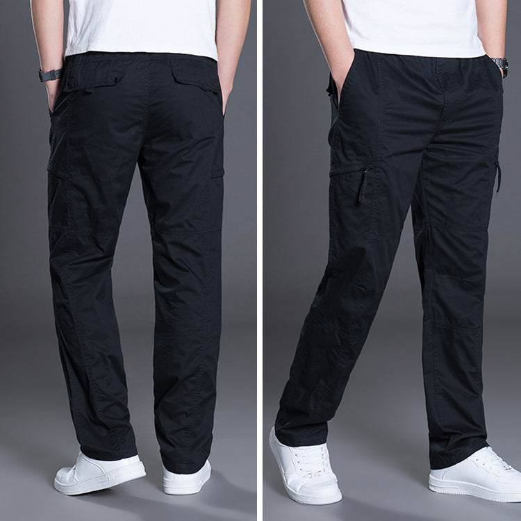 Herren Gerade geschnittene Utility‑Cargohose mit Knieabnähern, Multifachtaschen & elastischem Bund Nord Taschen
