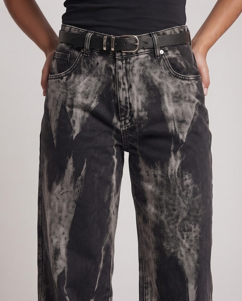 Damen Modische Hochtaillierte Jeans Nord Taschen