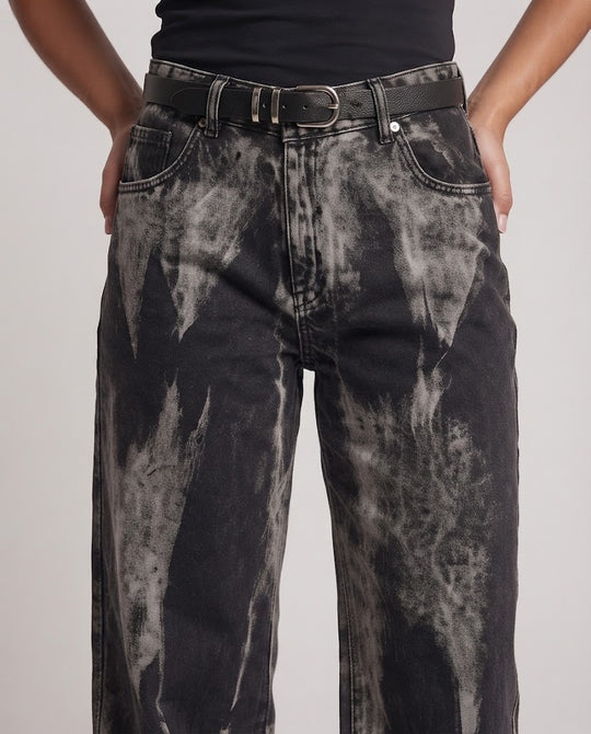 Damen Modische Hochtaillierte Jeans Nord Taschen