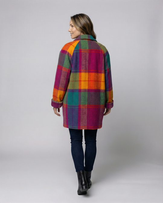Oversized Karomuster Damenjacke