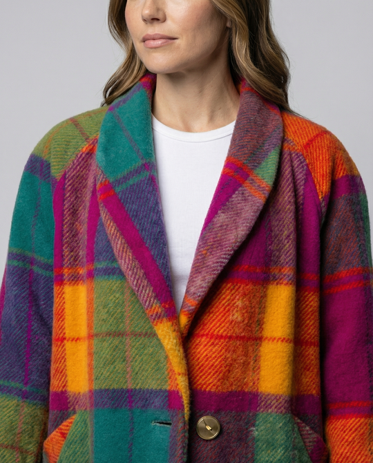 Oversized Karomuster Damenjacke