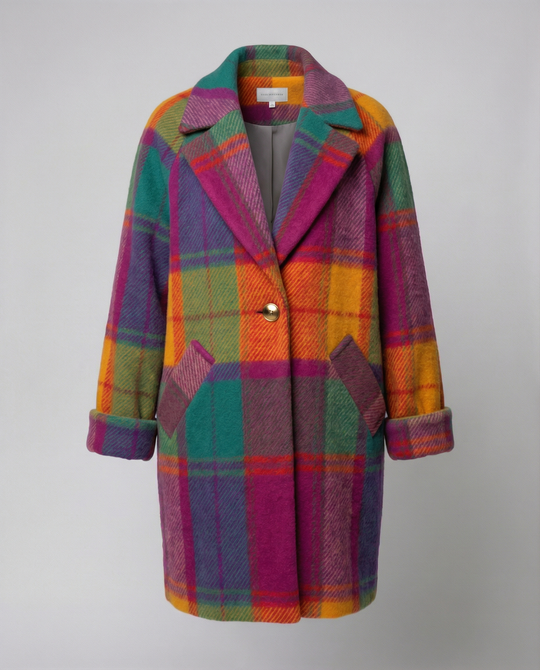 Oversized Karomuster Damenjacke
