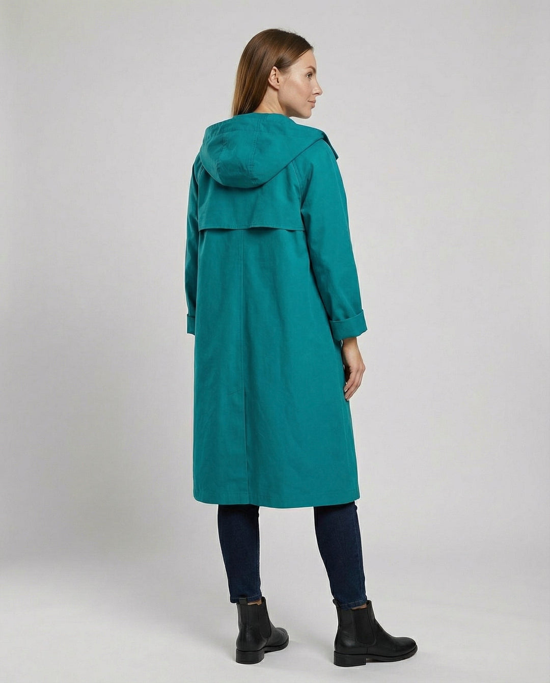 Bequemer Regen Trenchcoat Damen Kapuze