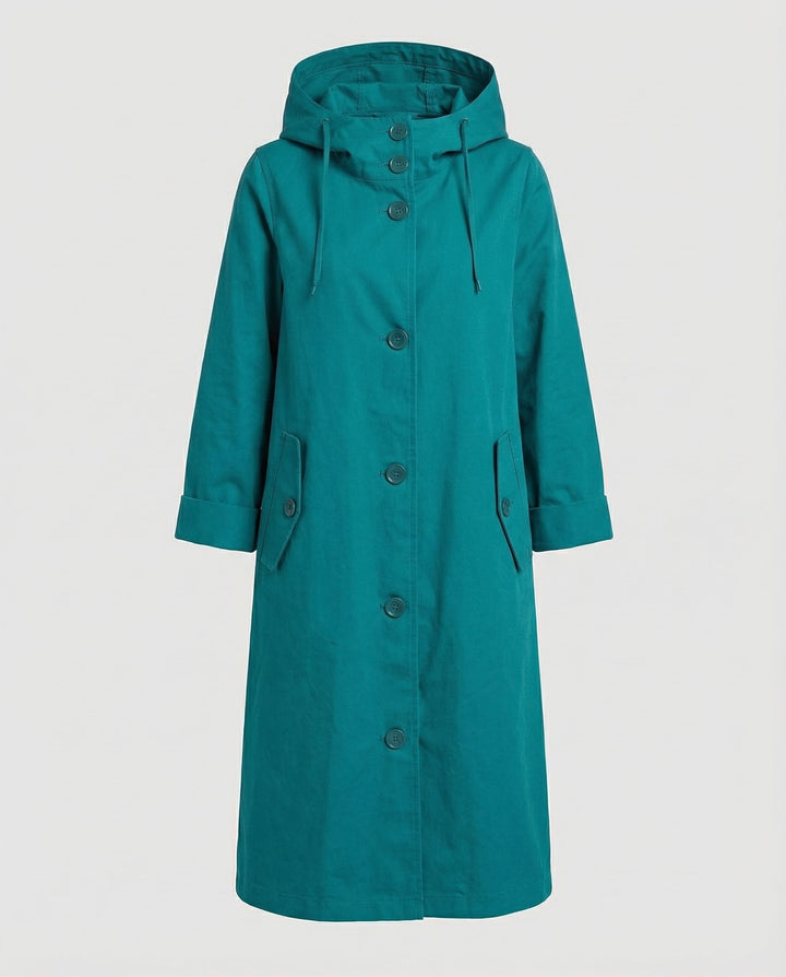 Bequemer Regen Trenchcoat Damen Kapuze