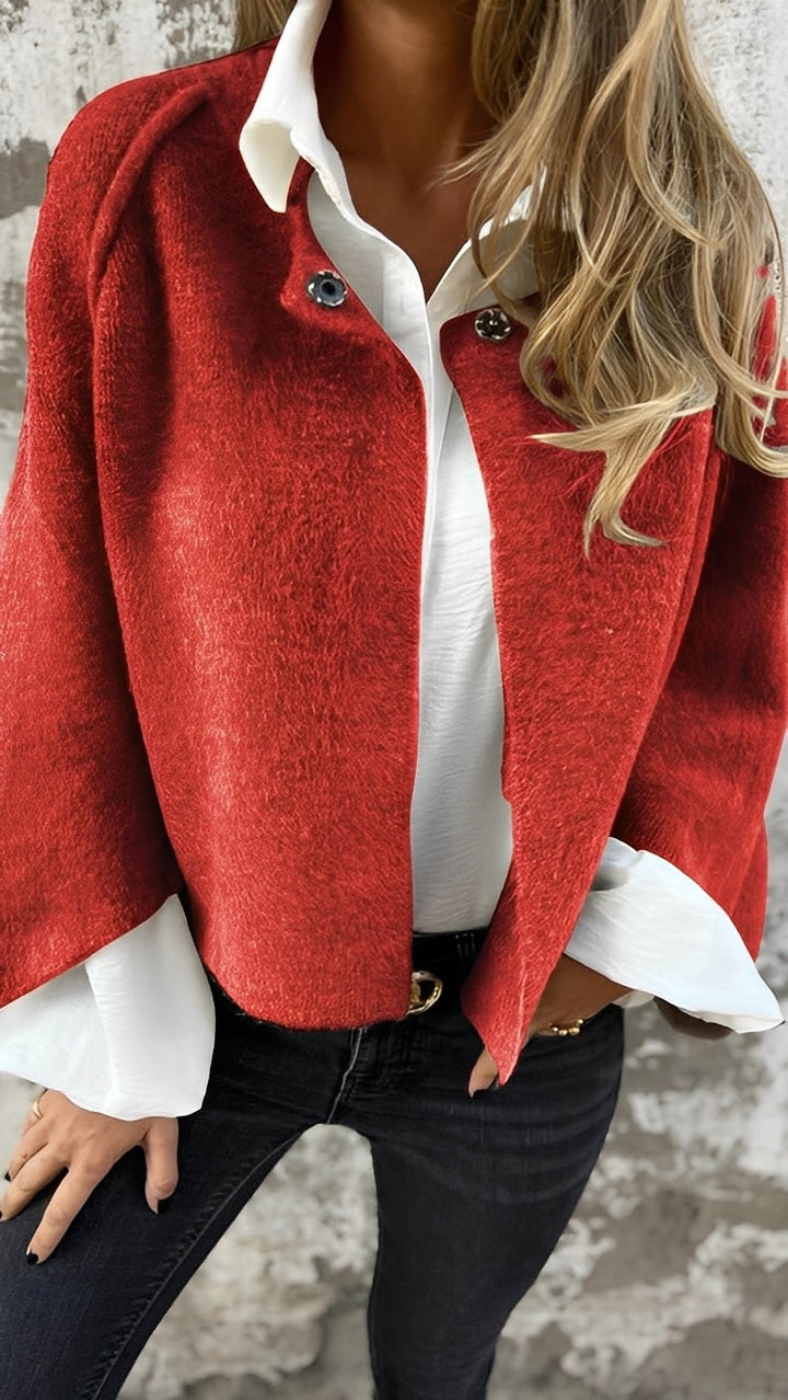 Bequeme, locker geschnittene Damenjacke aus Kaschmir