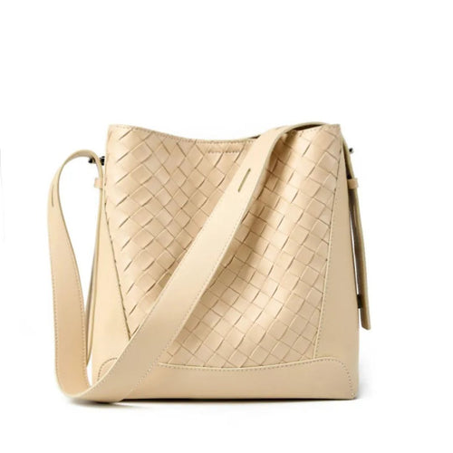 Nord Taschen | Umhängetasche für Damen - Modische Schultertasche mit geflochtenem Design und verstellbarem Riemen
