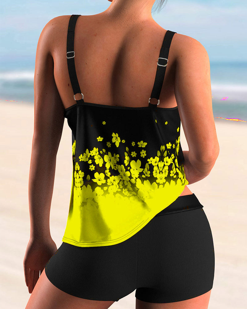Blumenmuster Tankini Set