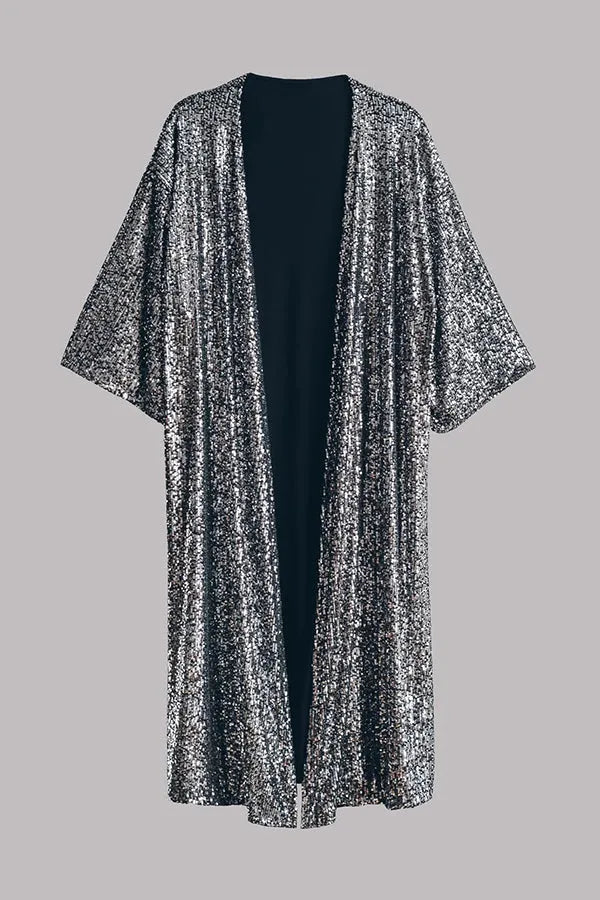 Glamour Kimono aus Pailletten mit Schlüsselloch - Arvani