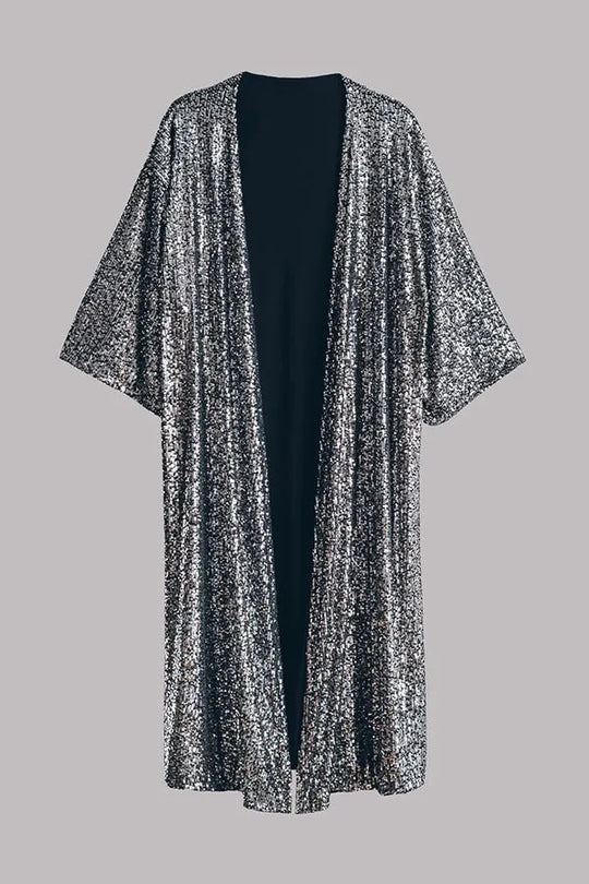 Glamour Kimono aus Pailletten mit Schlüsselloch - Arvani