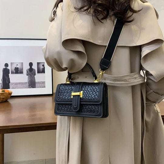 Nord Taschen | Umhängetasche für Damen - Kleine Tasche mit geflochtenem Design und praktischem Verschluss