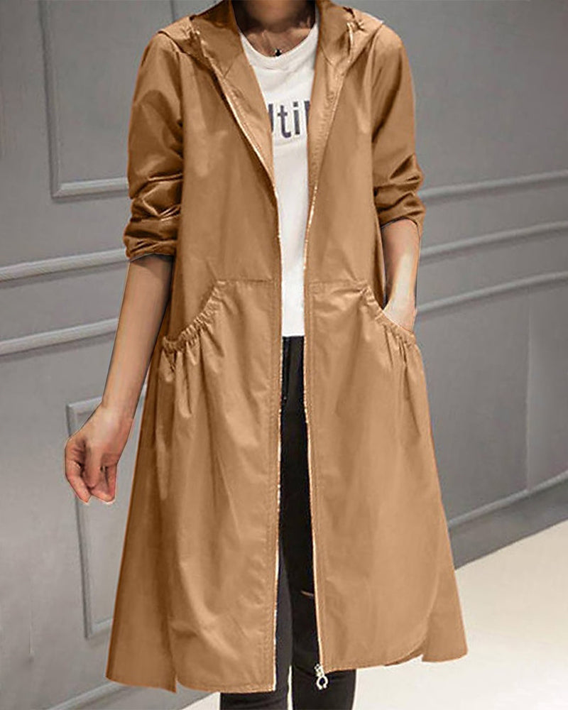 Langer Trenchcoat Mit