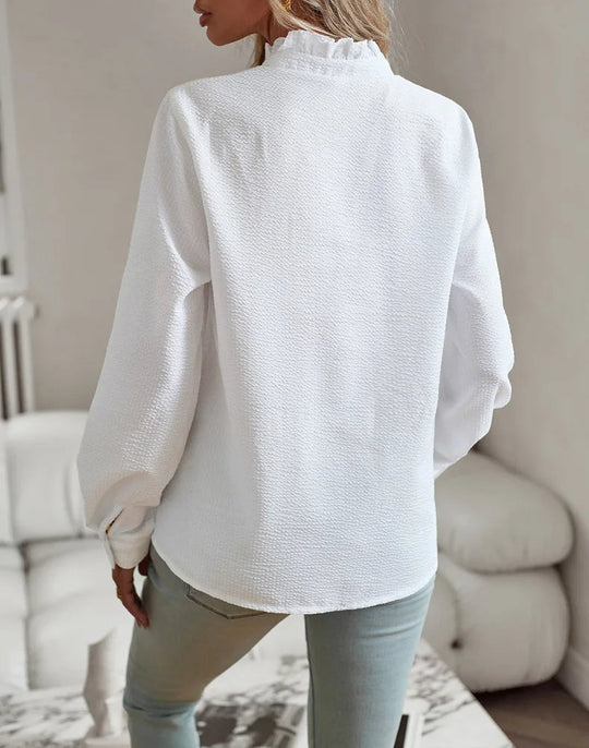 Bluse mit Rüschendetails Leicht und Stilvoll Femininer Touch - Arvani
