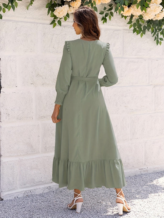 Maxikleid mit Bindegürtel - Leila - Vittorelli