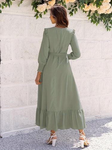 Maxikleid mit Bindegürtel - Leila - Vittorelli
