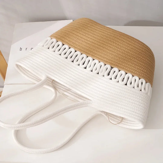 Nord Taschen | Shopper Tasche für Damen - Geräumige Umhängetasche mit modischem Design und geflochtenem Detail