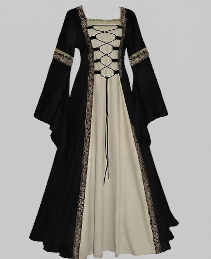 Damen historisches Märchenkleid mit elegantem Schnürdesign Nord Taschen