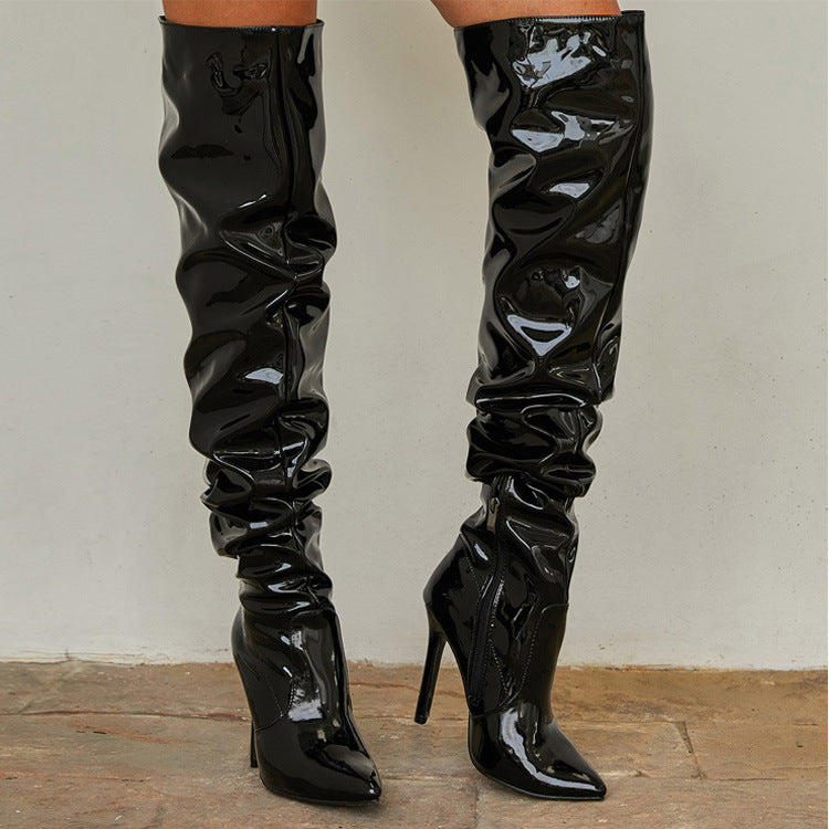 Kniehohe Lange Stiefel für Frauen mit Super Hohem Absatz für Partys
