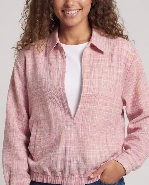 Damen Modische Karobluse mit lässigem Schnitt Nord Taschen