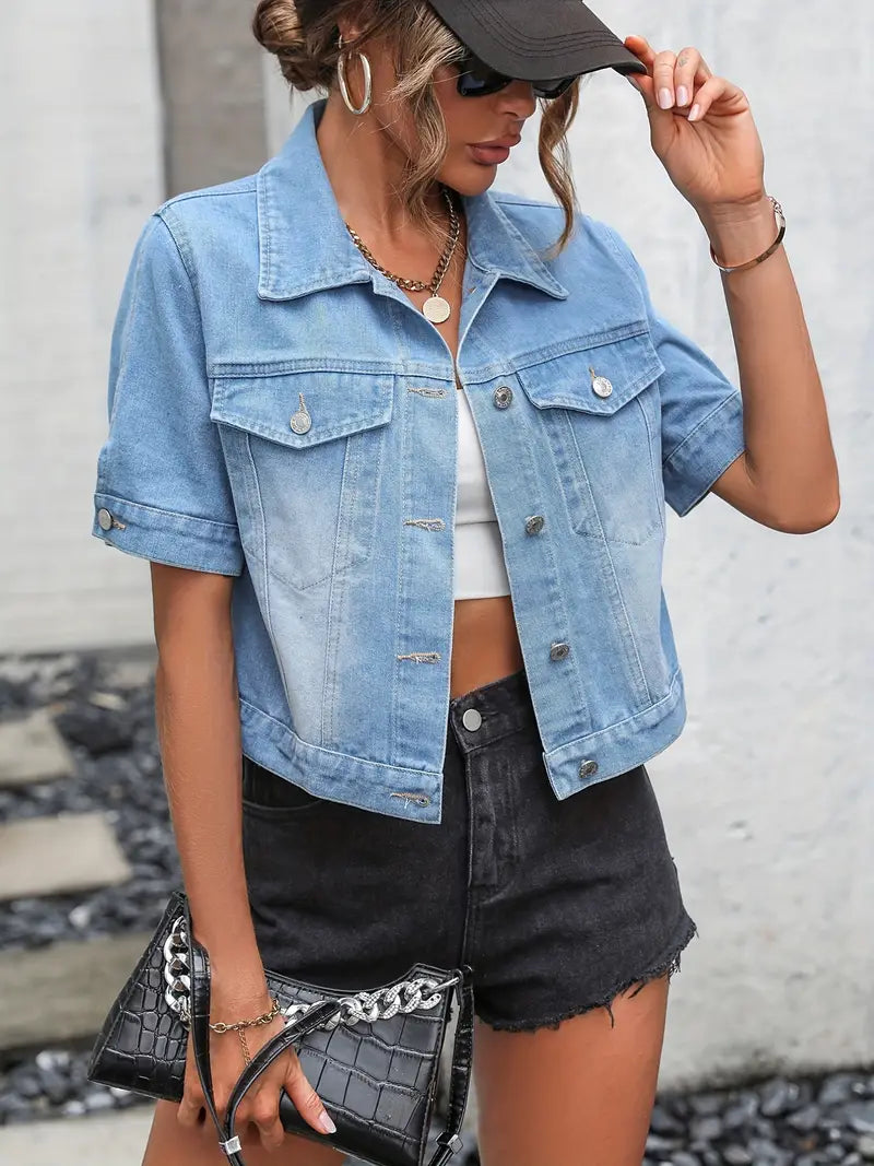 Kurze Denim Jacke