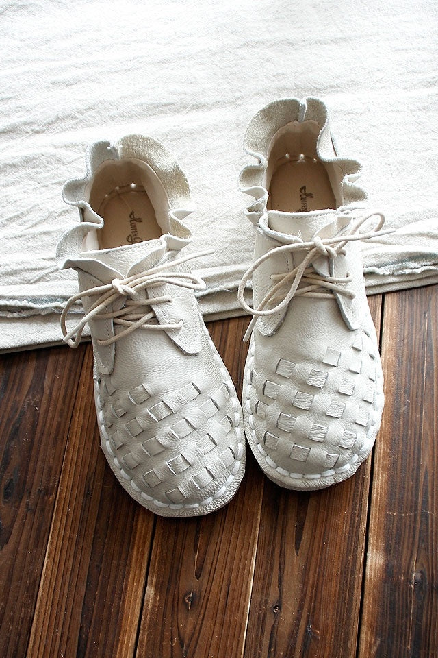 Retro Künstlerisch Echtes Damen Schuhe - Arvani