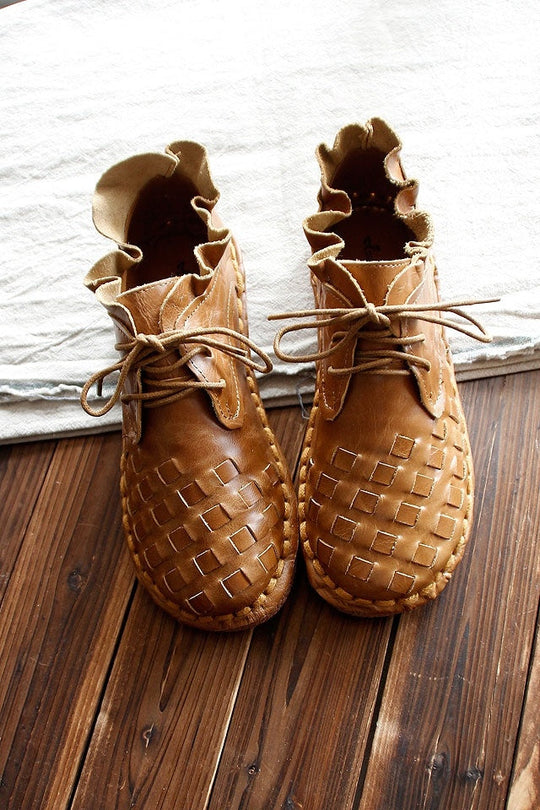 Retro Künstlerisch Echtes Damen Schuhe - Arvani