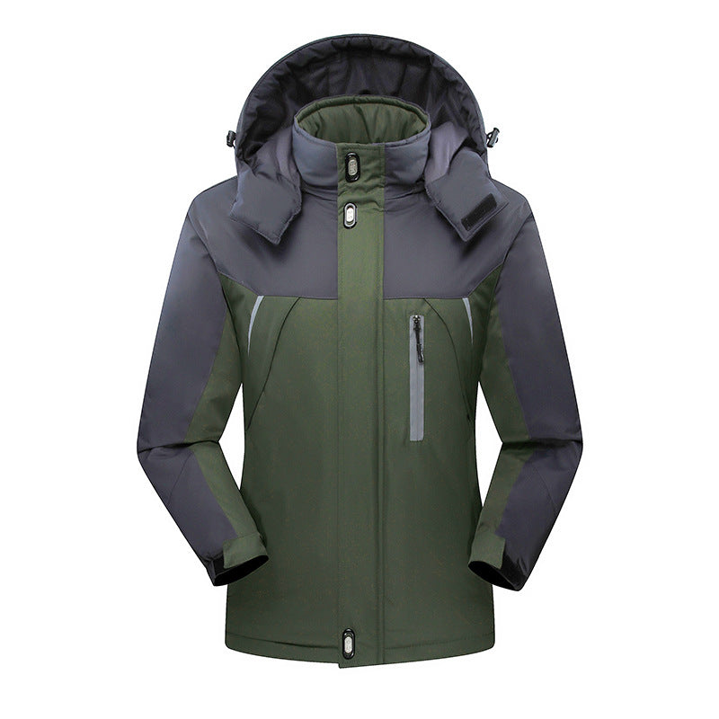 Herren Wasserdichte isolierte Softshell-Skijacke mit abnehmbarer Kapuze und Multifach-Taschen Nord Taschen