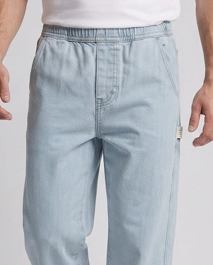 Herren Weitgeschnittene Denim-Hose mit lässigem Schnitt Nord Taschen