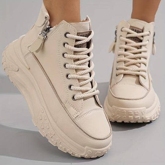 Lässige Plateau Knöchelhohe Sneaker