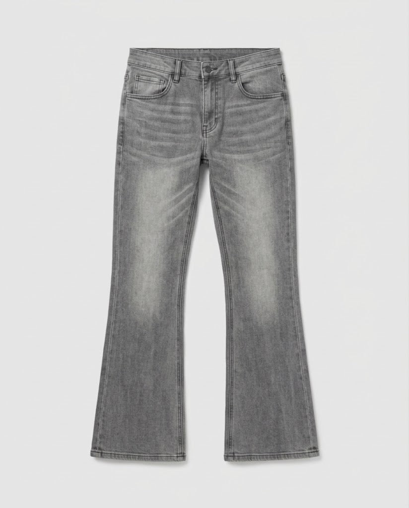 Unisex Weite Vintage-Flared-Jeans mit extra langem Saum und Used‑Wash Nord Taschen