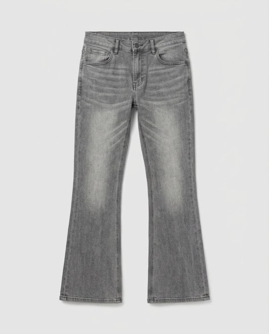 Unisex Weite Vintage-Flared-Jeans mit extra langem Saum und Used‑Wash Nord Taschen