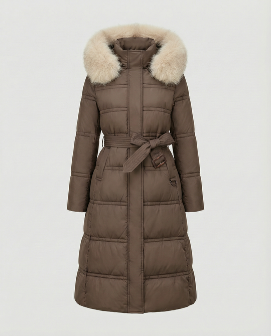 Langer Steppmantel Damen Winter