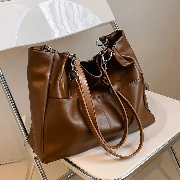 Nord Taschen | Große Vegane Rinderhaut Tote Tasche, Ketten Schultertasche
