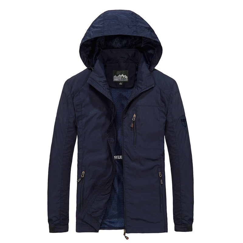 Herren Atmungsaktive Softshell-Hybridjacke mit Kapuze, Mikro-Fleecefutter und Reißverschluss-Brusttasche Nord Taschen