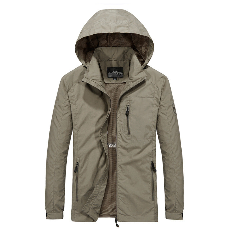 Herren Atmungsaktive Softshell-Hybridjacke mit Kapuze, Mikro-Fleecefutter und Reißverschluss-Brusttasche Nord Taschen