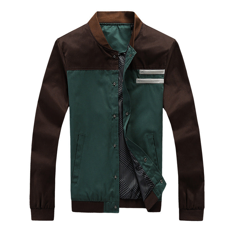 Herren College-Bomberjacke mit Druckknopfleiste, Kontrastbesatz und leichtem Innenfutter Nord Taschen