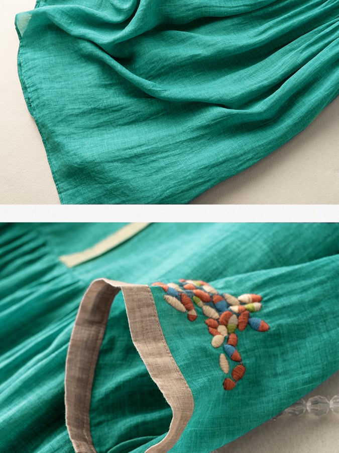 Besticktes Kleid aus Baumwolle