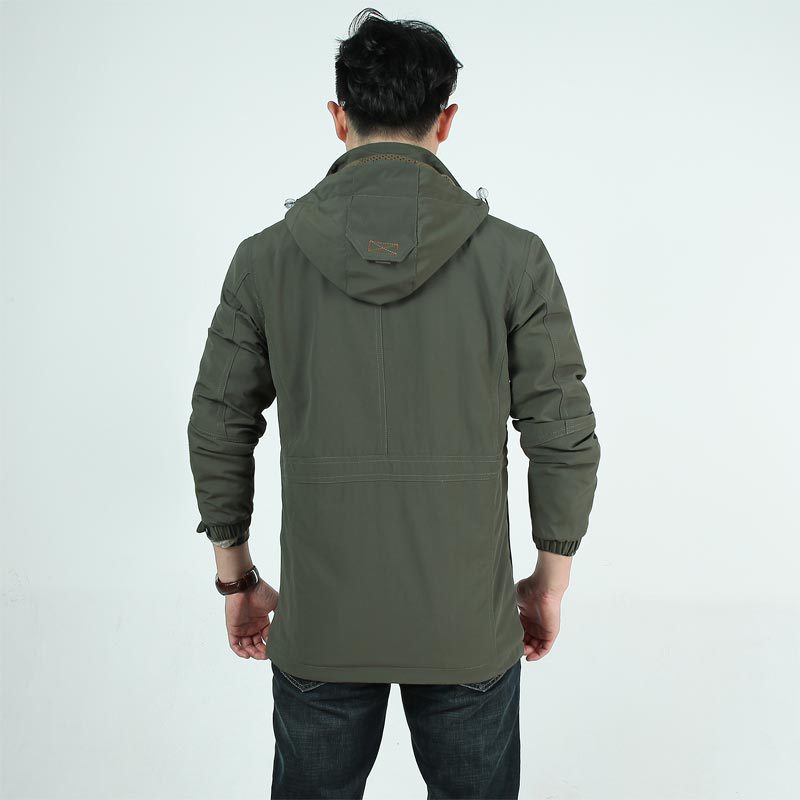 Herren Fieldjacke mit Mesh-Innenfutter, Kapuze und Multifunktions‑Taschen Nord Taschen