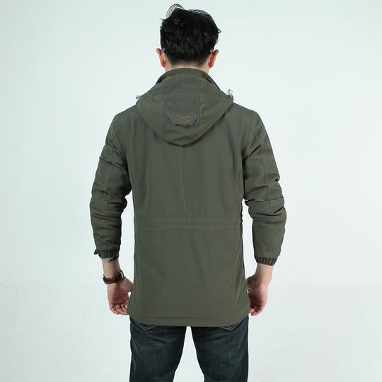 Herren Fieldjacke mit Mesh-Innenfutter, Kapuze und Multifunktions‑Taschen Nord Taschen