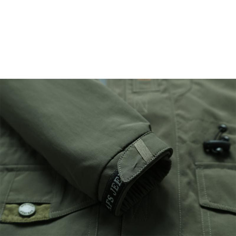 Herren Fieldjacke mit Mesh-Innenfutter, Kapuze und Multifunktions‑Taschen Nord Taschen