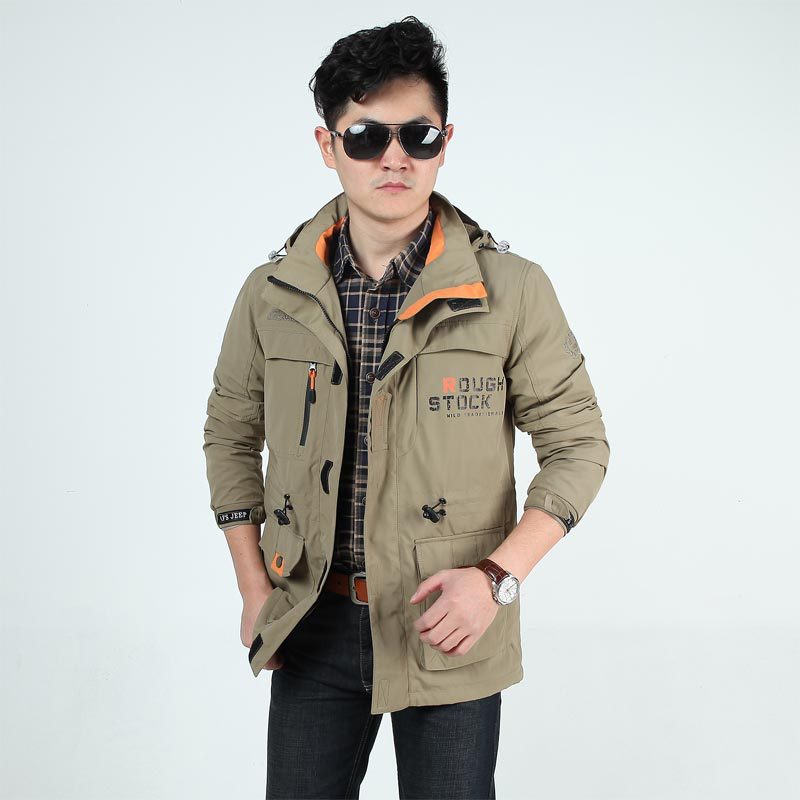 Herren Fieldjacke mit Mesh-Innenfutter, Kapuze und Multifunktions‑Taschen Nord Taschen