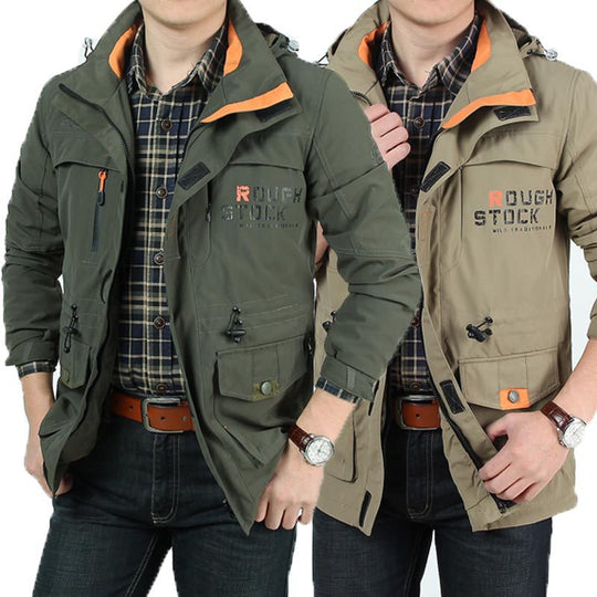 Herren Fieldjacke mit Mesh-Innenfutter, Kapuze und Multifunktions‑Taschen Nord Taschen
