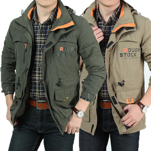 Herren Fieldjacke mit Mesh-Innenfutter, Kapuze und Multifunktions‑Taschen Nord Taschen