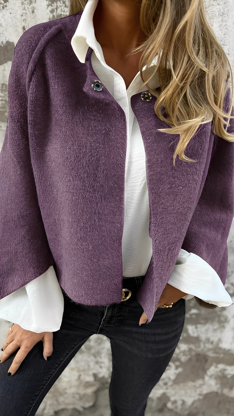 Bequeme, locker geschnittene Damenjacke aus Kaschmir