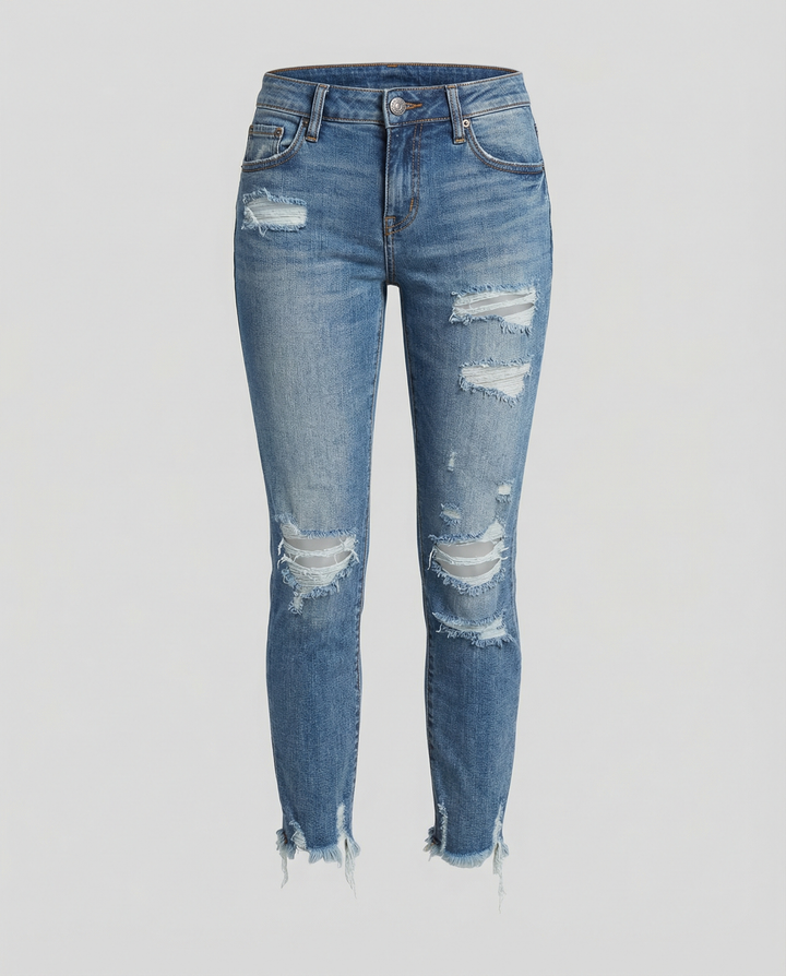 Trendige Damen Ripped Jeans