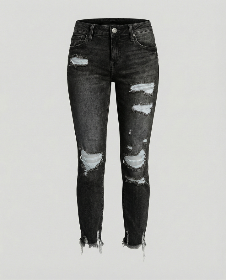 Trendige Damen Ripped Jeans